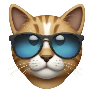 Cat with sunglasses sticker
