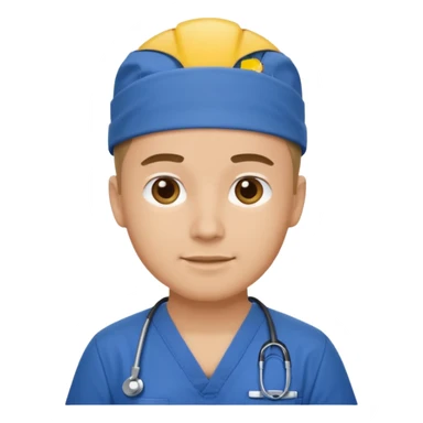 male with a scrubs sticker