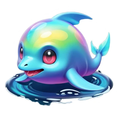 Weird abstract floating Fakémon-Pokémon-fantasy-creature  sticker