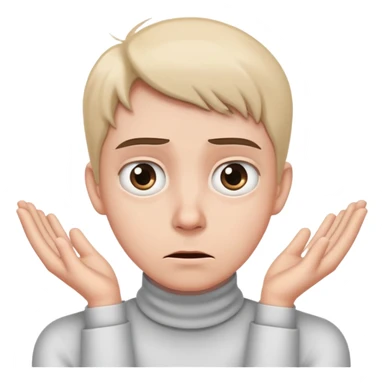 face with two hands around neck, wide eyes, annoyed expression sticker