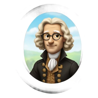 Isaac newton flying a plane  sticker