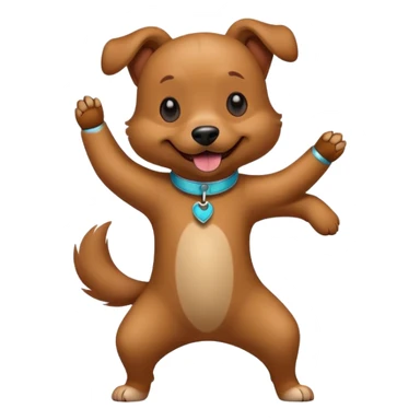 Dog dancing with tiny head  sticker