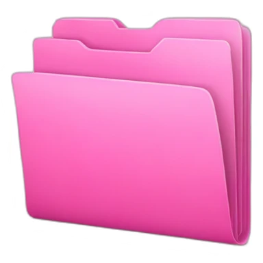 pink folder with documents sticker