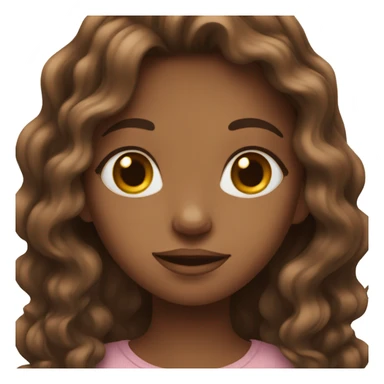 girl with brown wavy hair sending love sticker