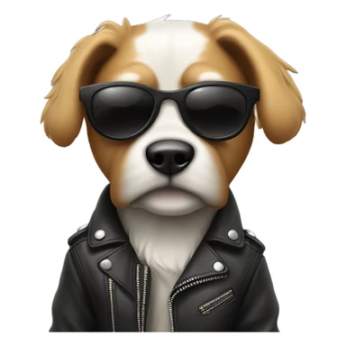 Rock and roll dog sticker