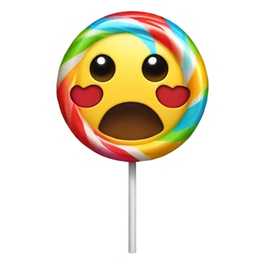 Lollipop with smiley face  sticker