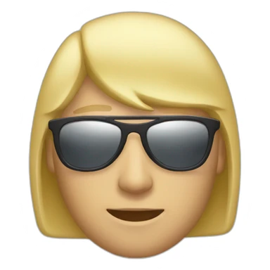 blonde guy with cap and mirroring sunglasses sticker