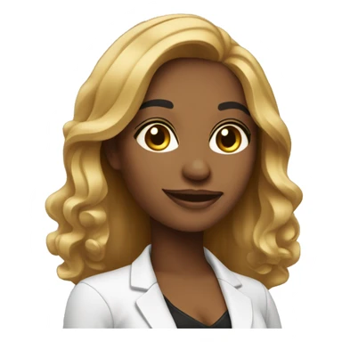 Emprendedora, piel blanca cabello negro  sticker