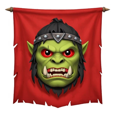orc war banner sticker