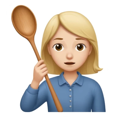 smacking a butt with a wooden spoon sticker