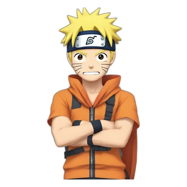 Naruto with luffy sticker