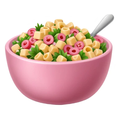 Hawaiian Mac salad light pink bowl sticker