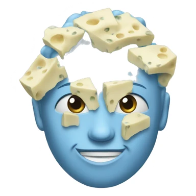 blue cheese face sticker