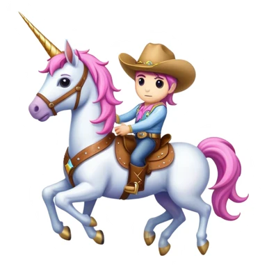 unicorn cowboy sticker