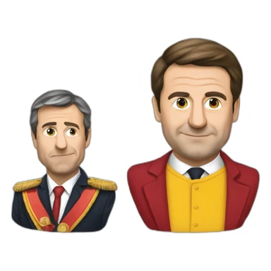 Macron qui serre la main a melenchon sticker