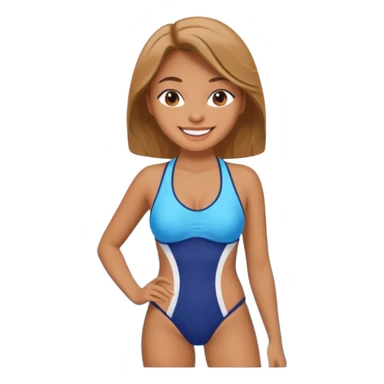 Beautiful woman in bathing suit  sticker