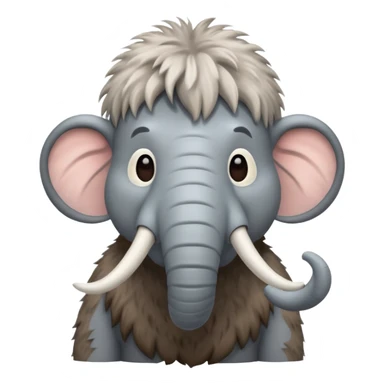 a Mammoth, half body, cute, Ice Age sticker