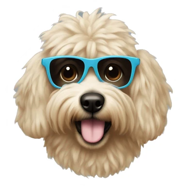 Caniche con gafas sticker