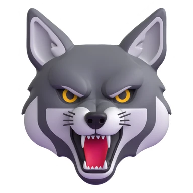 NFL football shaped like a wolf head sticker