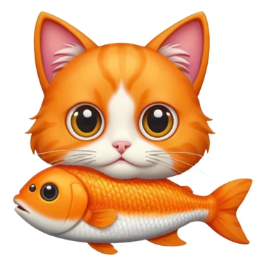 Cat with a fish sticker