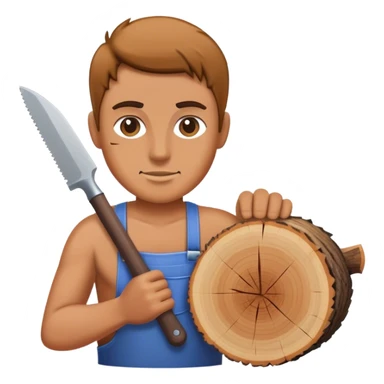 Cortando madeiras sticker