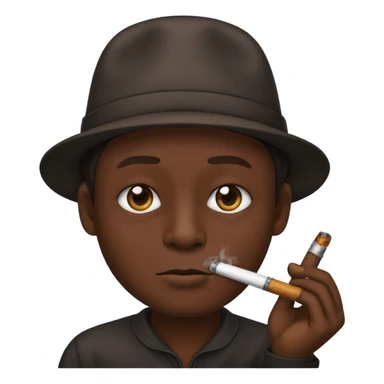 Emoji smoking crack pipe sticker