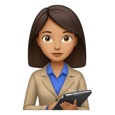 women with clipboard and pen sticker