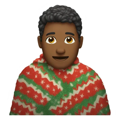 Warm Christmas blanket sticker