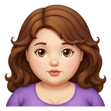Chubby girl with wavy hair  sticker