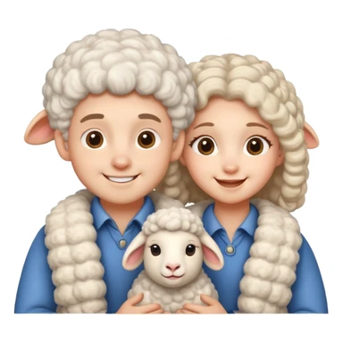 sheep boy and sheep girl couple sticker