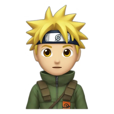 Naruto qui joue au jeu video sticker