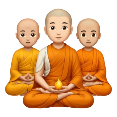 Buddha monks in mediatation sticker