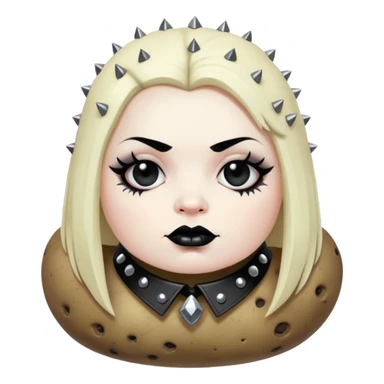 chillin goth potato villain  sticker