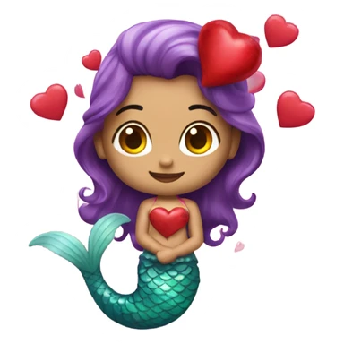 valentine’s day mermaid sticker