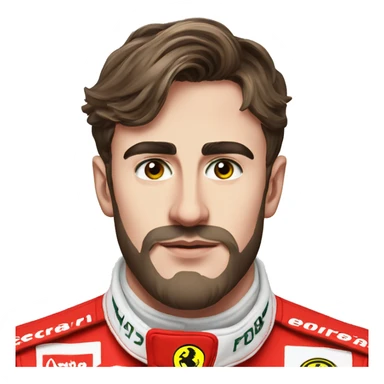 formula 1 ferrari Charles Leclerc with beard sticker
