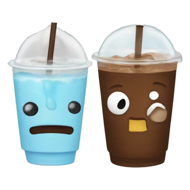 Pachacco drinking iced coffee sticker