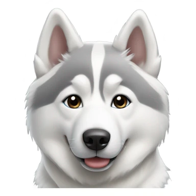 White and grey Siberian husky sticker