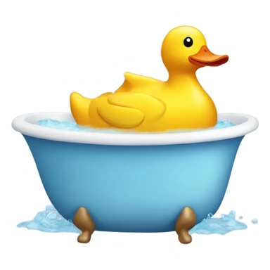 A rubber duck in a bath sticker
