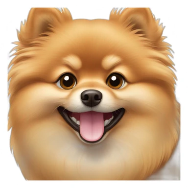 smiling tan pomeranian sticker