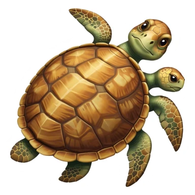Cinematic Realistic Noble Sea Turtle Portrait Emoji, Poised and dignified, with a robust, time-worn shell intricately patterned in earthy tones and a weathered, wise face with deep, observant eyes, rendered with lifelike texture and natural, diffused light; high shine, intelligent and serene, styled with an air of oceanic majesty, focused and attentive, soft glowing outline, capturing the essence of a watchful and confident sea turtle that appears to glide out of the screen with timeless authority! sticker