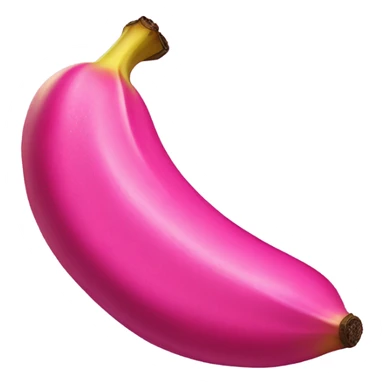 1 Realistic large Hot pink banana with glitter  sticker
