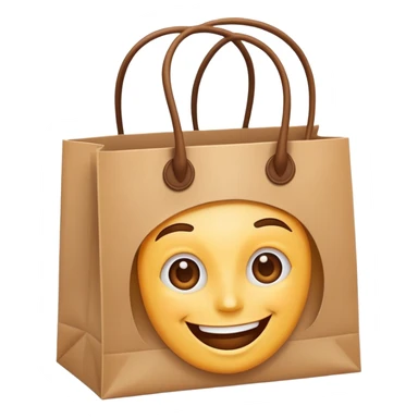 happy customer with shopping bag sticker