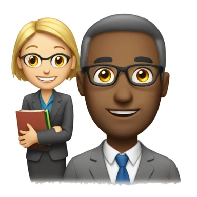 Teacher and book  sticker