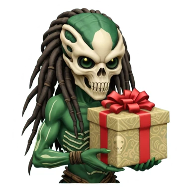 The predator/yautjamaking a gift sticker