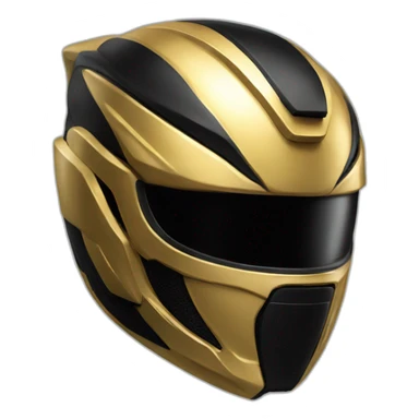 power ranger gold black helmet sticker