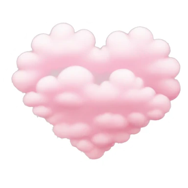 light pink heart cloud sticker
