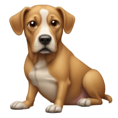 Dog mange les frittes  sticker