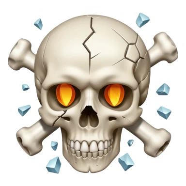 exploded skull sticker