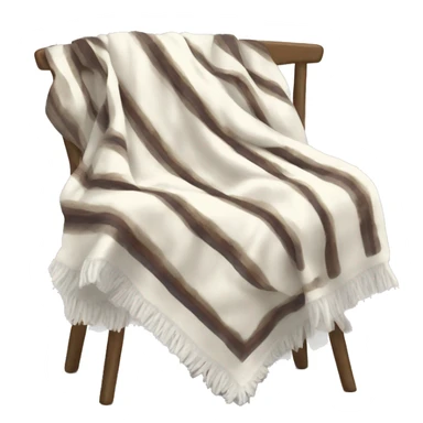 Cozy white with stripes blanket sticker