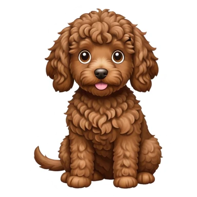 Brown cockapoo sticker
